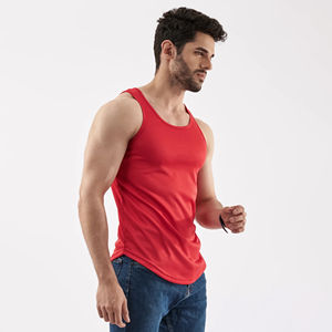 2025 dernière conception hommes Spandex/Polyester décontracté débardeurs taille de couleur personnalisée haute qualité tricoté couleur bloqué pour la course - Product Image 2
