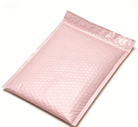 Enveloppe à bulles rose imperméable et antichoc avec fermeture autocollante pour cosmétiques, bijoux, cadeaux, expédition transfrontalière e-commerce