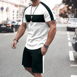 Ensembles de survêtements d'été pour hommes, survêtement à la mode, imprimé 3D, surdimensionné, chemises à manches courtes, ensembles de t-shirts, vêtements de sport pour hommes - Product Image 2