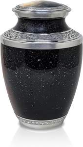 Jarrón de mesa de urna de cremación de aluminio grande elegante para el entierro en el hogar Memorial respetuoso para las cenizas de papá Uso masculino adulto - Product Image 3