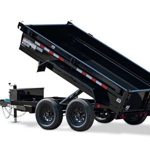 รถพ่วงดั๊มพ์ขนาด 7'X14' รองรับน้ำหนัก 14,000 ปอนด์ แบบเทเล 4' ด้านข้างสูง สำหรับรถแทรกเตอร์  ประกอบด้วยมอเตอร์เกียร์ - Product Image 5