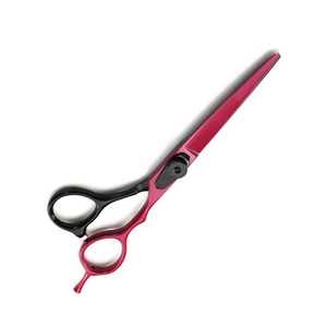 มีดโกนปลายใบมีดปลายแหลมเคลือบสีดำแดงกรรไกรตัดผมทำจากสเตนเลสชั้นนำจากเยอรมันสำหรับร้านเสริมสวย - Product Image 1