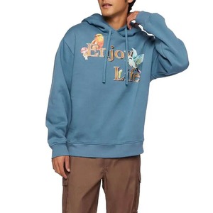 Sudadera con Capucha Personalizada de Felpa 100% Algodón, Bordada, Transpirable, de Alta Calidad, para Invierno, con Bolsillos Grandes, para Hombre - Product Image 4