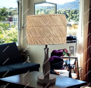 Lampe de table moderne de luxe en bambou naturel tissage lampe de bureau veilleuse tissée pour chambre restaurant meubles de maison salon - Product Image 2