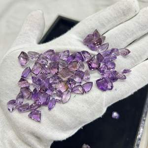 พลอยอเมทิสต์สีม่วงธรรมชาติตัดเป็นพลอยอเมทิสต์แอฟริกันแท้เกรด AAA อัญมณีหลวมขนาด7มม. X 5มม. ทุกขนาด - Product Image 3