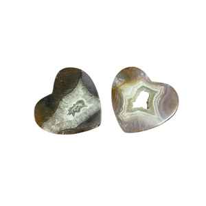 Cœur d'Agate du Timor Druzy, Cœur de Cristal d'Agate Naturelle, Pierre Druzy Scintillante, Minéral de Collection - Product Image 5