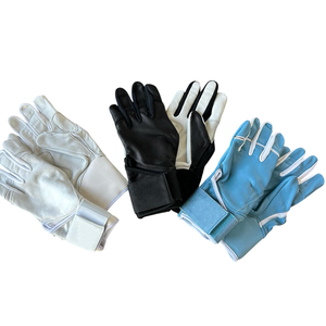 Best Quality Customized Black White & Pink Color Combo Premium Soft Leather Non Slip Grip Baseball Batting Gloves - Product Image 6
