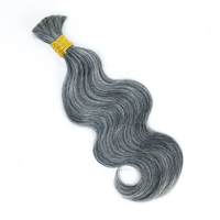 Cheveux Indiens Remy Naturels Bruts de Haute Qualité en Vrac, Ondulés, pour Tressage, Double Trame, Sans Produits Chimiques, Logo Personnalisé, Toutes Extensions Capillaires