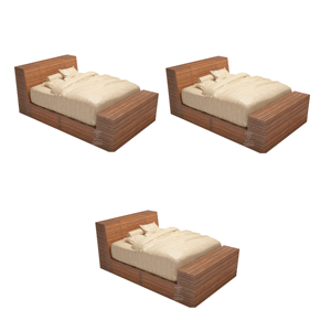 Maxisleep เตียงไม้สักแบบมัลติฟังก์ชั่นพับได้, เตียงไม้สักแบบพับเก็บได้ปรับขยายได้ประหยัดพื้นที่ได้ดีที่สุด - Product Image 4