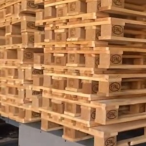Palette Euro en bois industrielle 1200x800mm traitée thermiquement norme ISPM 15 4 voies Neuve/Usagée Grade A Empilable Réutilisable - Product Image 1