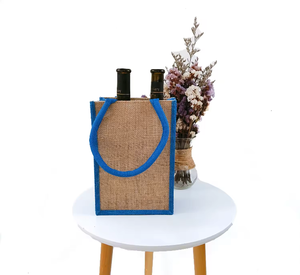 Sac pour vin en jute recyclé écologique imprimé personnalisé Textile naturel réutilisable de qualité supérieure en vente - Product Image 3
