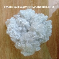 Vikohasan 7D HCS White II Fibra cortada de poliéster reciclado del fabricante GRS Certificado Sintético Siliconizado Hueco Conjugado