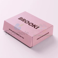 Boîte d'emballage pour biscuits avec impression de logo personnalisée, boîte à biscuits en papier rose, emballage pour un seul biscuit