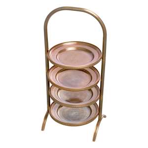 ขาตั้งเค้กมีค่าสูง 3 ชั้นในราคาสมเหตุสมผล อุปทานเฉลิมฉลองงานฝีมืออินเดีย ขาตั้งเค้กสุดหรูสําหรับงานแต่งงาน/โอกาสต่างๆ - Product Image 6