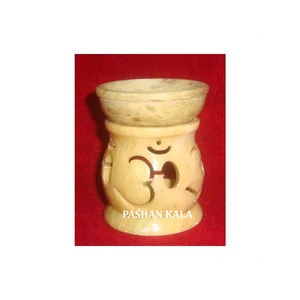 Natural Soapstone Carving Aroma <b>Oil</b> <b>Burner</b> With Round Shape For Room Decorative Item Of Wholesale And Indian Supplier New Price - Product Image 1