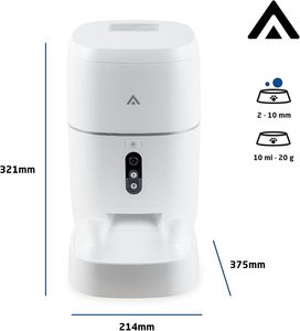 Distributore automatico di cibo - 6 litri - Telecamera 3MP, WiFi e app - Programmazione programmabile dei pasti, trasmissione audio bidirezionale - Product Image 2