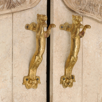 Poignées de meuble en laiton faites à la main, motif jaguar, design traditionnel, durables, antirouille, pour cuisine, chambre, extérieur, commodes et tiroirs