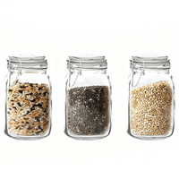 Pot de stockage de cuisine de grande taille avec le chapeau d'acier inoxydable récipient de stockage de nourriture pot de stockage de conception classique de haute capacité