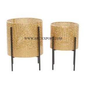 Hammered Gold Polished Metallic Plants Flower <b>Planter</b> and Pots Attractive Looking New Stylish Garden Supplies <b>Planter</b> and Pots - Product Image 6