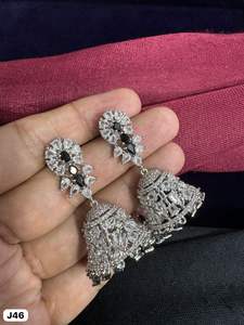 AMERICAN DIAMOND CLASSIC STYLE EARRINGS <b>SET</b> for WEDDINGS FASHIONABLE CLASSIC STYLE EARRINGS <b>SET</b> for WOMEN and <b>GIRLS</b> - Product Image 2