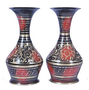 Fournisseur en gros Fabricant de pots de fleurs en laiton gravé pour la décoration de maison, de jardin, de salon et de chambre à coucher Lot de 2 - Product Image 3