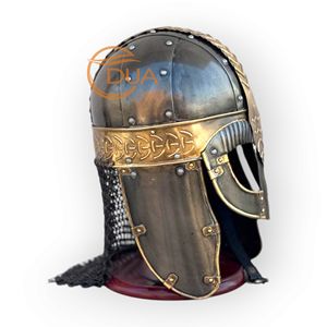 Gjermundbu Style Antique Viking Helmet Modern Eye Protection Armour Painted Technique Decorative Recessed <b>Crest</b> Spectacle Helmet - Product Image 4