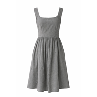 Robe mini décontractée bohème chic en coton tissé à la main, respirante, coupe trapèze, bretelles spaghetti, taille naturelle et ourlet à volants, taille XS