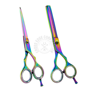 Professional Salon Barbers Hair Cutting Scissors Set Thinning <b>Shears</b> Hairdressing Scissors Set Customizable grip 6.0 Scissors - Product Image 4