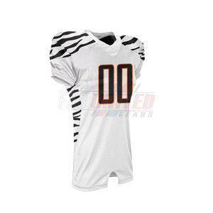 Uniforme de football américain haute performance pour hommes adultes, couleurs personnalisables, manches courtes, respirant, protection UV, 100% polyester - Product Image 5