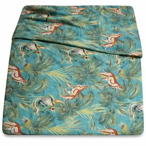 Tissu Popeline Vert en Coton Peigné Biologique Respirant Tissé 100% Coton Écologique pour Filles et Garçons – Vente en Gros - Product Image 1