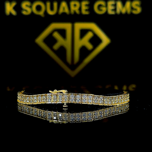 Brazalete de Hip Hop de 17cm, pulseras de cadena cubana de diamantes blancos sintéticos de plata, joyería de oro macizo de 18 quilates, pulseras Ice Out - Product Image 1