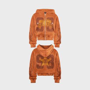 Sudadera con capucha de moda de material de algodón de marca propia de estilo personalizado OEM/ODM para Sudadera con capucha regular de fitness deportiva unisex - Product Image 4