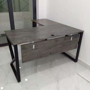 Escritorio de Oficina en Forma de L 140x140cm con Estructura de Acero, Fácil Montaje, KConcept HBKC013 - Product Image 6