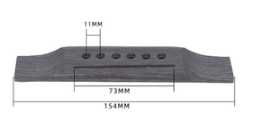 Puente de <span class=keywords><strong>guitarra</strong></span> de palisandro de 6 agujeros para guitarras acústicas, puente de tabla de sonido de alta resistencia pre-ranurado compatible con cuerdas de <span class=keywords><strong>guitarra</strong></span> folk y clásica - Product Image 6