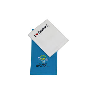 Serviette de cuisine brodée en coton égyptien Serviette de cuisine personnalisée de luxe de qualité douce pour une utilisation polyvalente - Product Image 2