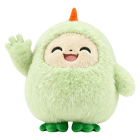 Boneka Hewan Hijau Bulu Halus yang Menggemaskan, Lembut dan Empuk, dengan Teman Mini Berbulu, Hadiah untuk Bayi yang Menggemaskan