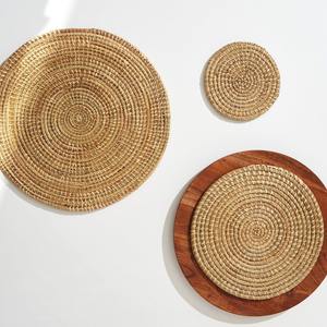Elegant Bohemian-Style Handwoven Natural Seagrass <b>Placemats</b> Charger Plate Sustainable Bamboo Rattan Rustic Home Decor Dinning - Product Image 4