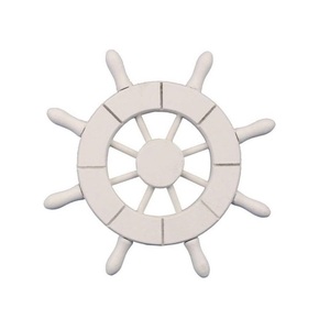 Rueda de vagón de madera de estilo bohemio hecha a mano para colgar en la pared, Centro de latón de seis radios pulido, decoración única para el hogar - Product Image 6