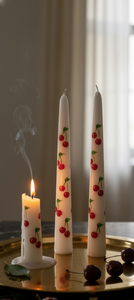 Hand-Painted Soy Wax Cherry Blossom Taper <b>Candles</b>-Smokeless for Christmas Birthdays Cozy <b>Dinner</b> Parties & Thoughtful Gifts - Product Image 3