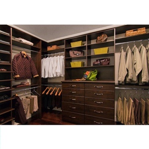 Armoire DAIYA avec porte à charnière ouverte, placard en placage de bois - Product Image 1