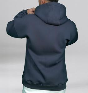 2024 calidad premium hombres XL pulóver Sudadera con capucha personalizada 100% algodón de gran tamaño hombros caídos invierno estampado Puff técnica sólida - Product Image 5