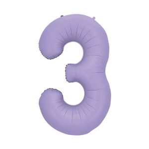 Palloncino Foil Numero 3 Viola 1M per Feste, Gonfiabile ad Elio, Decorazione per Feste - Product Image 3