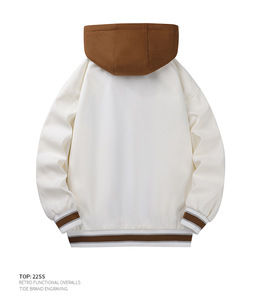 OEM High Quality <b>Varsity</b> <b>Bomber</b> <b>Jacket</b> with Hood for <b>Men</b> Winter New Arrival <b>Varsity</b> <b>Jacket</b> with Custom logo - Product Image 5