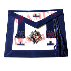 PA Masters Mason Silver Bullion Tablier Personnalisé Broderie À La Main Maçonnique Regalia Tablier à Vendre - Product Image 1