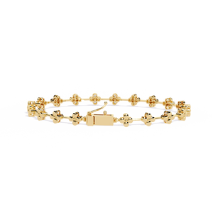 18K <b>Gold</b> Bracelet with Fabulous Lab Grown Diamond Elegant Diamond Bracelets & <b>Bangles</b> - Product Image 5