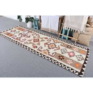 3.2x9.4 ft Turkish <b>Rug</b>, <b>Runner</b> Vintage <b>Rug</b>, Brown Plants & trees <b>Rug</b> - Product Image 2