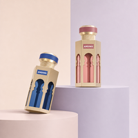 Botol Parfum Kaca Mewah Unik Desain Baru Berkualitas Elegan Bentuk Heksagonal 100ml Kosong dengan Tutup Crimp dari Produsen Anding, Dapat Dipesan Sesuai Kebutuhan