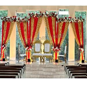 Decoración DE BODA cortinas de fondo personalizadas cortinas Heena función escenario cortinas coloridas increíble Sangeet escenario telón de fondo cortinas - Product Image 1