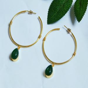 Luxuries Designer 18k Gold Plated Earring Round Shaped Fashion Jewellery for Women and Girl Wear in Wedding Party, Hldi, Mehendi - Product Image 2