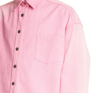 2025 material de algodón al por mayor peso ligero hombres camisas de mezclilla/alta calidad OEM personalizado Vintage hombres camisas de mezclilla - Product Image 4